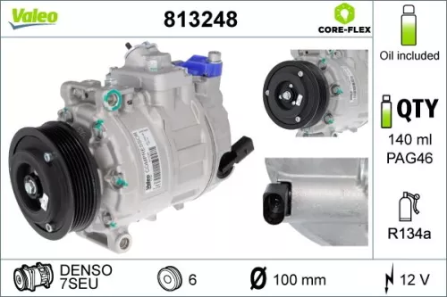 Compressor, air conditioning VALEO 813248)