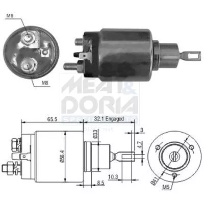 Solenoid Switch, starter MEAT & DORIA 46067)