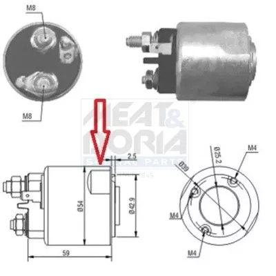 Solenoid Switch, starter MEAT & DORIA 46086)