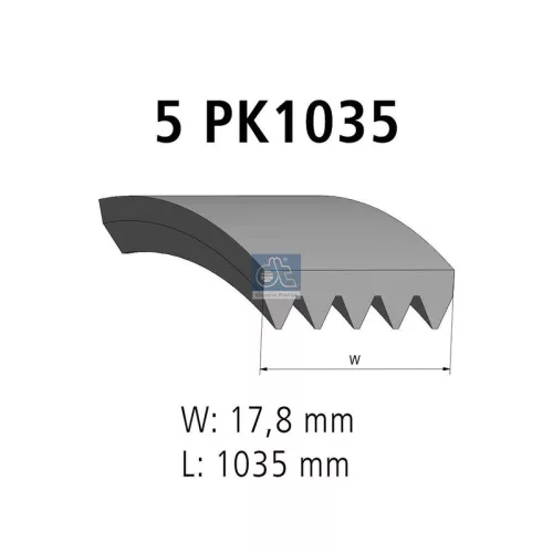 V-vormige riem DT Spare Parts 6.31503)