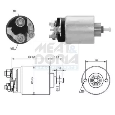 Solenoid Switch, starter MEAT & DORIA 46104)