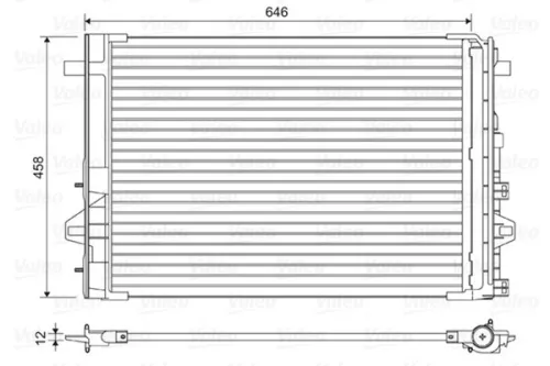 Condenser, air conditioning VALEO 814035)