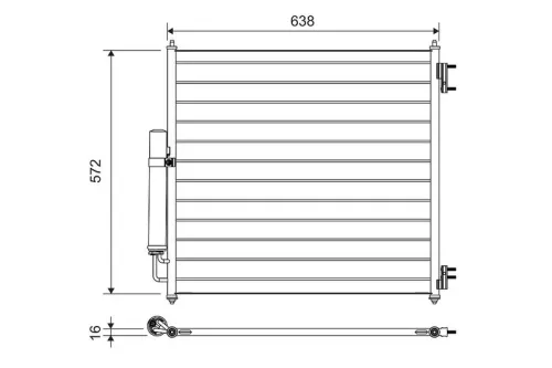 Condensor, airconditioning VALEO 814053)