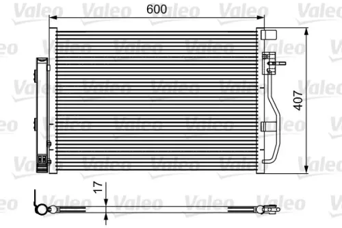 Condenser, air conditioning VALEO 814478)