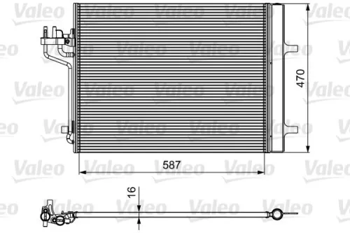 Condensor, airconditioning VALEO 814021)