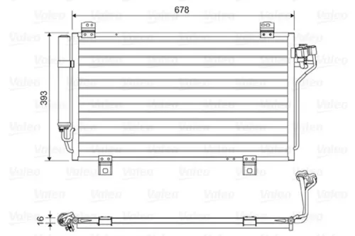 Condensor, airconditioning VALEO 814195)