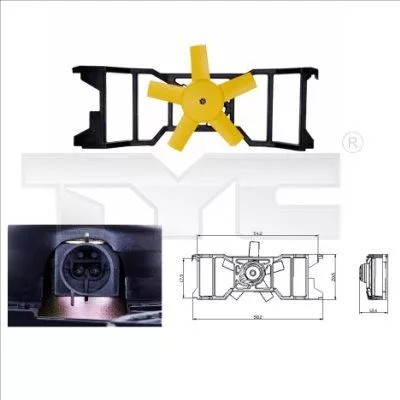 Ventilator, airconditioningcondensor TYC 810-0021)