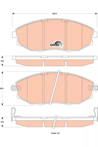 Brake Pad Set, disc brake TRW GDB4179)