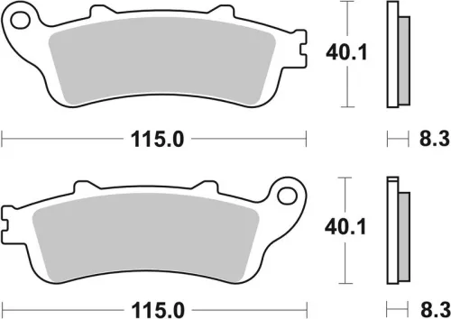 Remblokkenset, schijfrem BREMBO 07072XS)