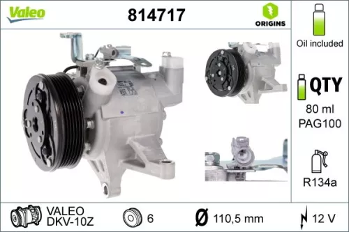 Compressor, air conditioning VALEO 814717)
