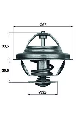 Thermostat, coolant MAHLE TX 27 71D)