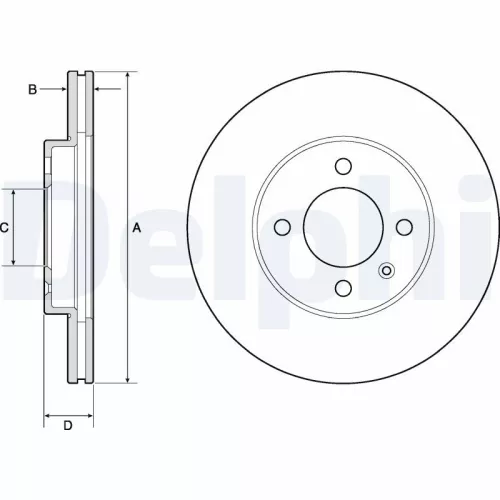 Brake Disc DELPHI BG2455)