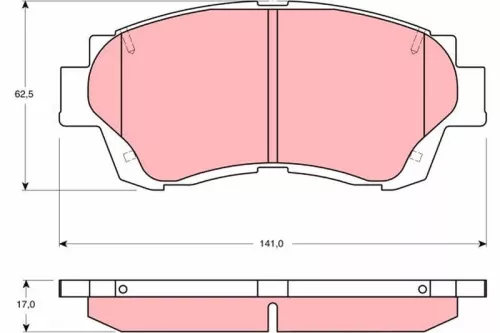 Brake Pad Set, disc brake TRW GDB3155)