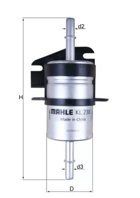 Brandstoffilter KNECHT KL 238)