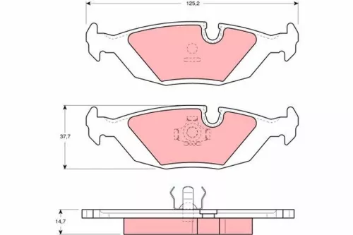 Brake Pad Set, disc brake TRW GDB1068)