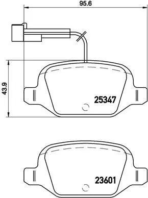 Brake Pad Set, disc brake BREMBO P 23 146)