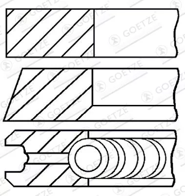 Piston Ring Kit GOETZE ENGINE 08-114900-00)