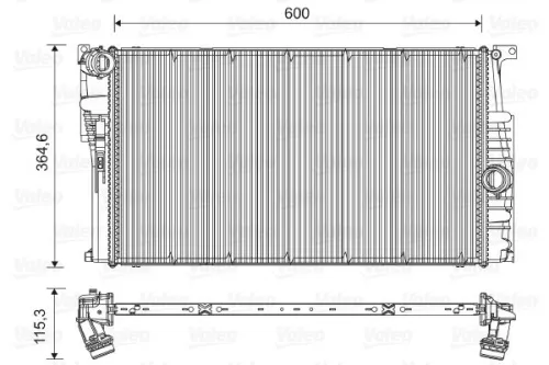 Radiator, engine cooling VALEO 735451)