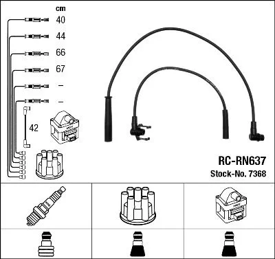 Ignition Cable Kit NGK 7368)