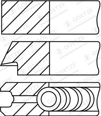 Zuigerveerenset GOETZE ENGINE 08-421800-10)