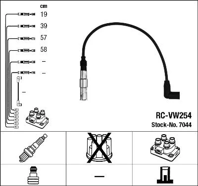 Ontstekingskabelset NGK 7044)