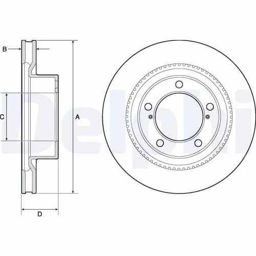 Remschijf DELPHI BG9131)