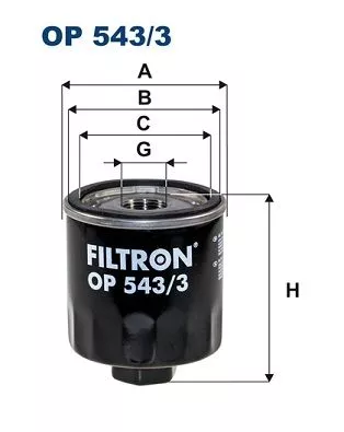 Oliefilter FILTRON OP 543/3)