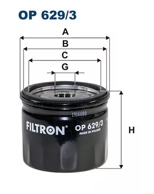 Oliefilter FILTRON OP 629/3)