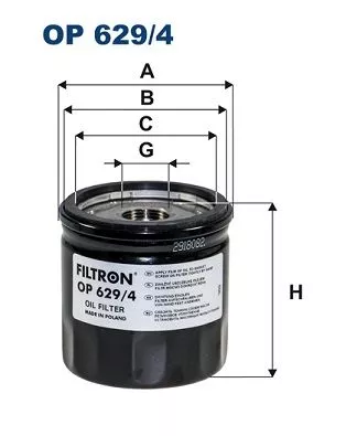 Oliefilter FILTRON OP 629/4)