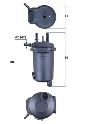 Fuel Filter KNECHT KL 632D)