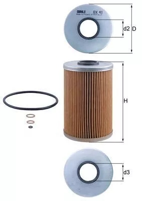 Oliefilter KNECHT OX 41D)