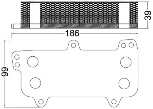 Oliekoeler, motorolie MAHLE CLC 187 000S)