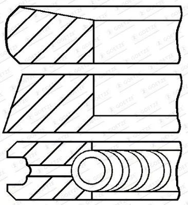 Zuigerveerenset GOETZE ENGINE 08-424900-00)