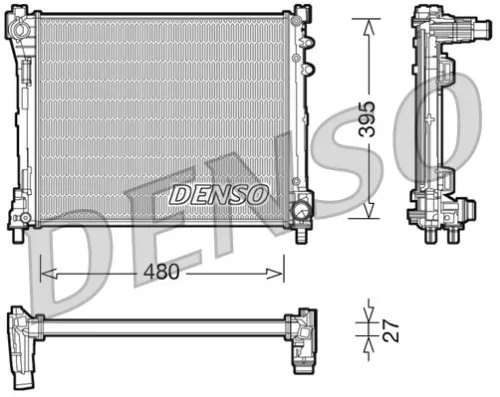 Radiator, motorkoeling DENSO DRM13014)