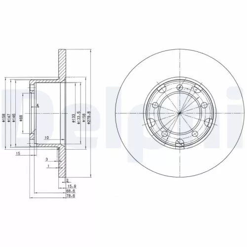 Remschijf DELPHI BG2265)