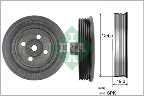 Riempoelie, krukas Schaeffler INA 544 0139 10)