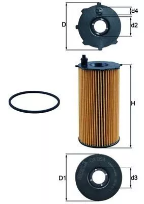 Oliefilter KNECHT OX 354D)