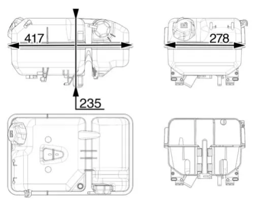 Expansievat, koelvloeistof MAHLE CRT 237 000P)