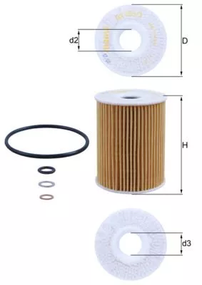 Oliefilter KNECHT OX 355/3D)