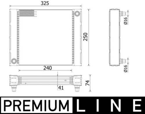 Radiator, motorkoeling MAHLE CR 940 000P)
