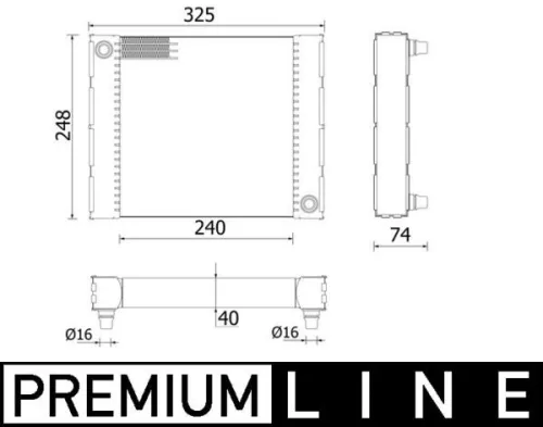 Radiator, motorkoeling MAHLE CR 958 000P)