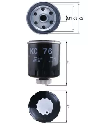 Fuel Filter KNECHT KC 76)