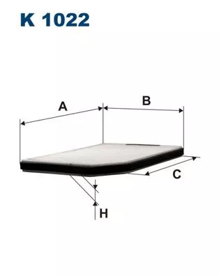 Filter, cabinelucht FILTRON K 1022)