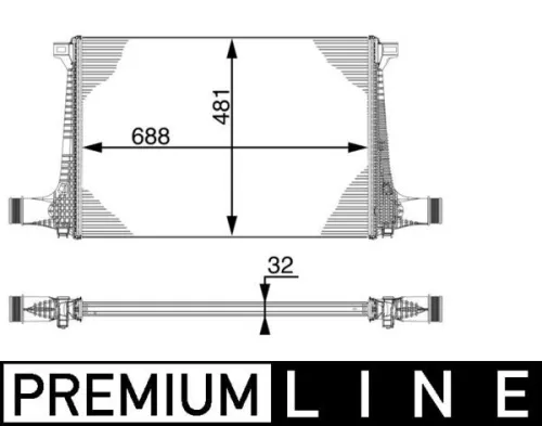Laadluchtkoeler MAHLE CI 220 000P)