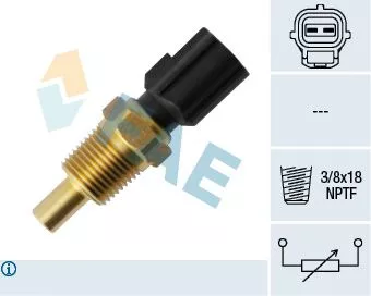 Sensor, koelvloeistoftemperatuur FAE 33755)
