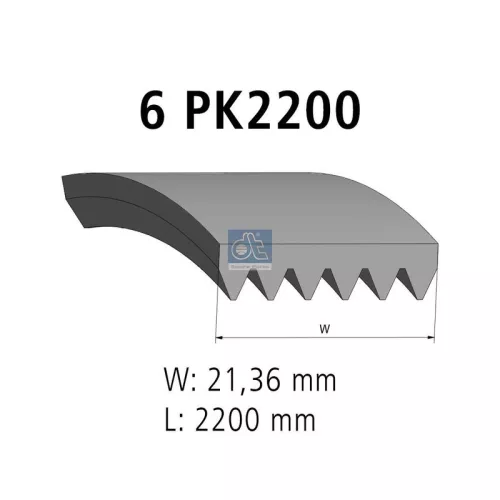 V-ribbed Belt DT Spare Parts 3.34345)