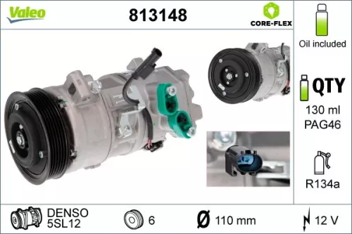Compressor, airconditioning VALEO 813148)