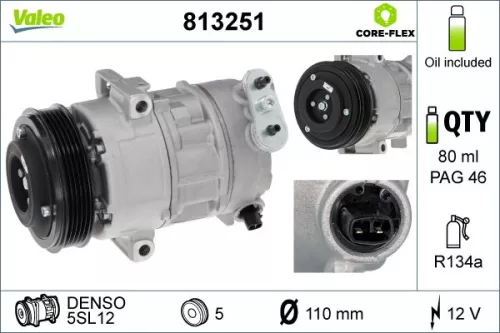 Compressor, air conditioning VALEO 813251)