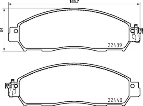 Brake Pad Set, disc brake BREMBO P 56 120)