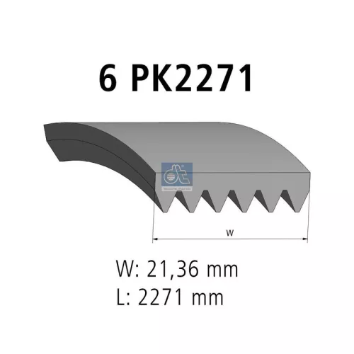 V-ribbed Belt DT Spare Parts 4.80707)